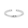 Round Lab Grown Diamond French Pavé Open Wedding Ring