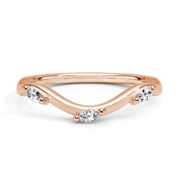 Willow Curved Lab Grown Diamond Band