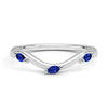 Willow Curved Lab Grown Sapphire Band