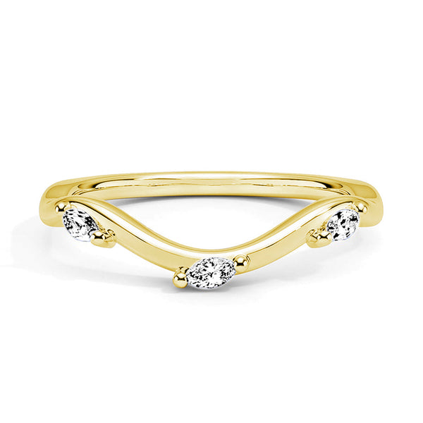 Willow Curved Lab Grown Diamond Band