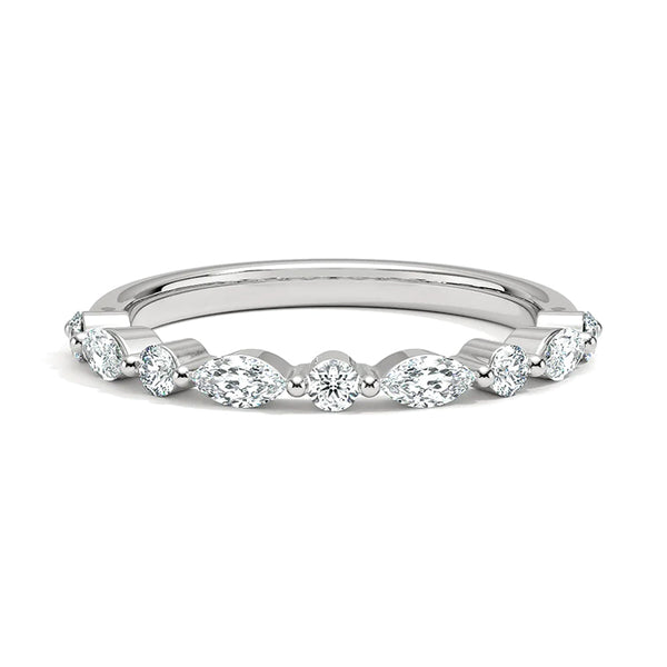 Celestial Embrace Half Eternity Lab Grown Diamond Ring