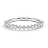 Celestial Compass And Princess Lab Diamond Stacking Rings with Beaded Accent Band
