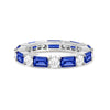 Timeless Created Sapphire and Lab Grown Diamond Eternity Band