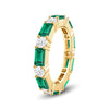 Timeless Created Emerald and Lab Grown Diamond Eternity Band