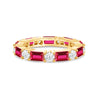 Timeless Created Ruby and Lab Grown Diamond Eternity Band