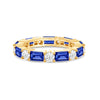 Timeless Created Sapphire and Lab Grown Diamond Eternity Band