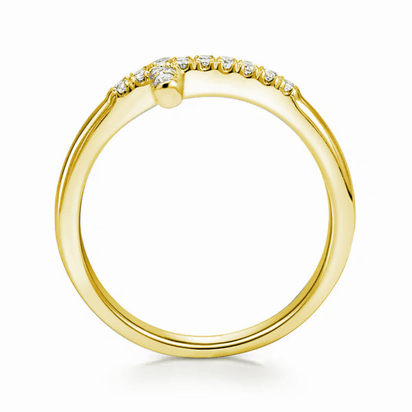 Modern Cross Lab Grown Diamond Accent Ring