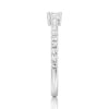 Princess Cut Lab Grown Diamond Promise Ring with Half Eternity Band