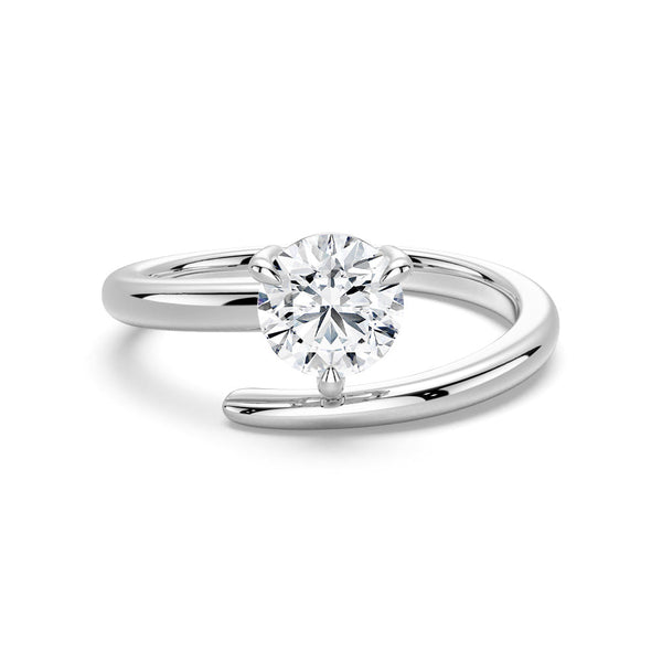 Refined Classic Round Cut Lab Grown Diamond Promise Ring