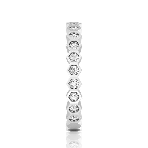 Geometric Lab Grown Diamond Half Eternity Ring
