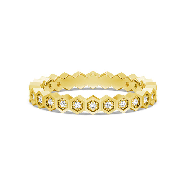 Geometric Lab Grown Diamond Half Eternity Ring