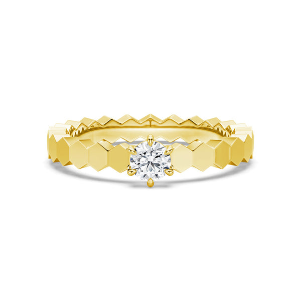 Geometric Lab Grown Diamond Promise Ring