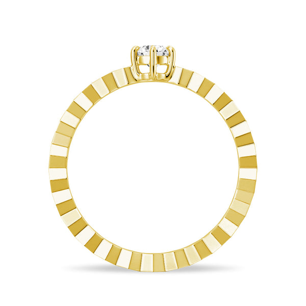 Geometric Lab Grown Diamond Promise Ring