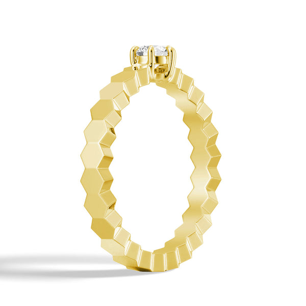 Geometric Lab Grown Diamond Promise Ring