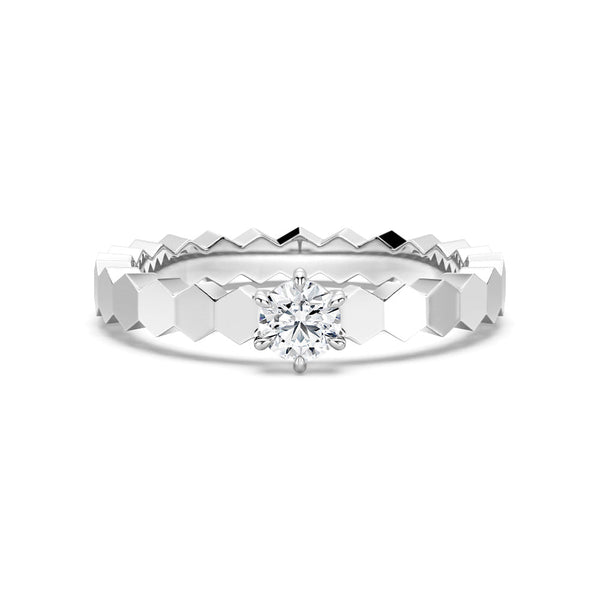 Geometric Lab Grown Diamond Promise Ring