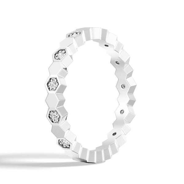 Geometric Lab Grown Diamond Ring