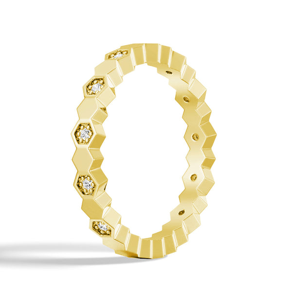 Geometric Lab Grown Diamond Ring