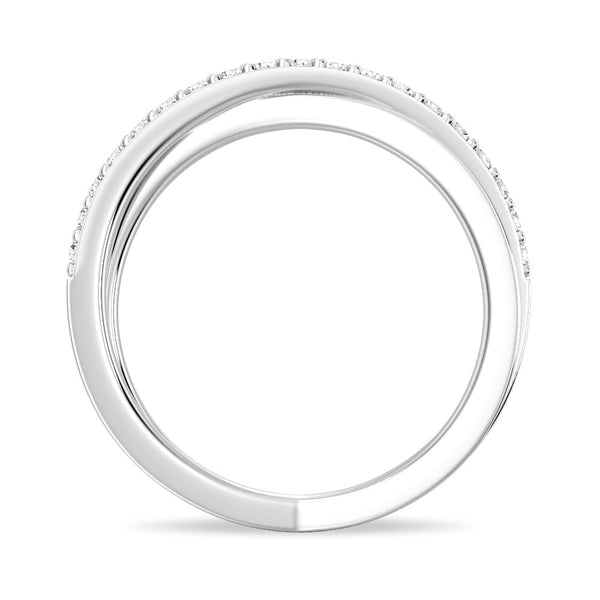 Interwoven Cross Design Lab Grown Diamond Ring