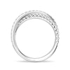 Modern Edge Twisted Rope Crisscross Diamond Ring