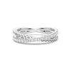 Modern Edge Twisted Rope Crisscross Diamond Ring