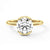 Half Bezel Moissanite Round Cut Engagement Ring