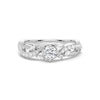 Intertwined Leaf Motif Lab Grown Diamond Twisted Promise Ring