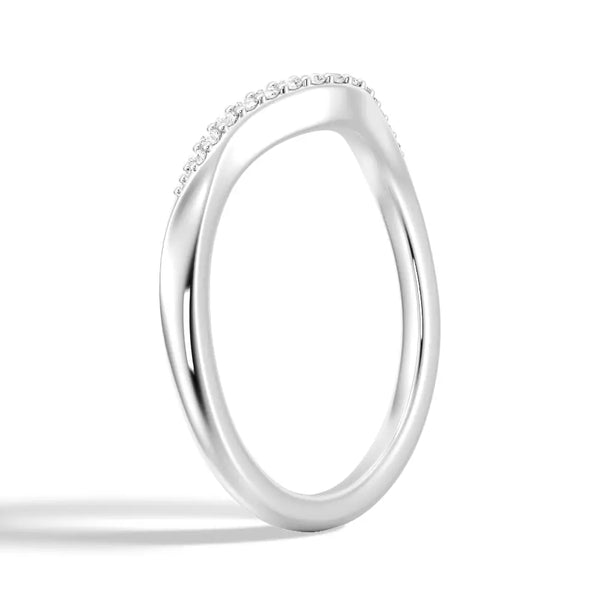 Petite Curved Lab Grown Diamond Ring
