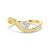 Pear Shaped Solitaire Pavé Wave Promise Ring