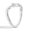 Pear Shaped Solitaire Wave Promise Ring