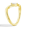 Pear Shaped Solitaire Wave Promise Ring