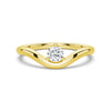 Modern Curved Band Solitaire Promise Ring