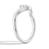 Modern Curved Band Solitaire Promise Ring