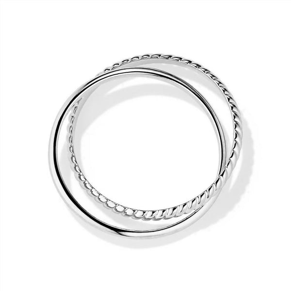 Twisted Double Band Ring Rope and Smooth Crossover