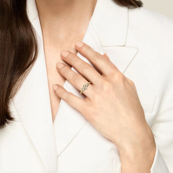 Constellation Inspired Cluster Promise Ring