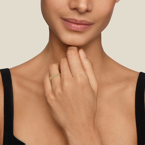 Zigzag Pave Promise Ring