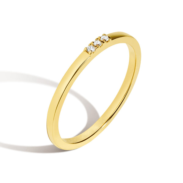 Three Stone Pave Promise Ring