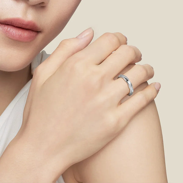 Twisted Pave Eternity Promise Ring