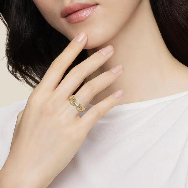 Pave Eternity Link Promise Ring