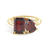 Toi et Moi Personalized Garnet Birthstone Anniversary Ring