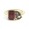Toi et Moi Personalized Garnet Birthstone Anniversary Ring