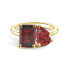 Toi et Moi Personalized Garnet Birthstone Anniversary Ring