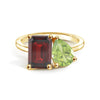 Toi et Moi Personalized Garnet Birthstone Anniversary Ring