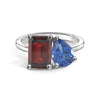 Toi et Moi Personalized Garnet Birthstone Anniversary Ring
