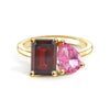 Toi et Moi Personalized Garnet Birthstone Anniversary Ring