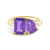 Toi et Moi Personalized Amethyst Birthstone Anniversary Ring