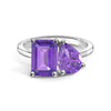 Toi et Moi Personalized Amethyst Birthstone Anniversary Ring