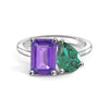 Toi et Moi Personalized Amethyst Birthstone Anniversary Ring