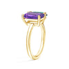 Toi et Moi Personalized Amethyst Birthstone Anniversary Ring