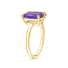 Toi et Moi Personalized Amethyst Birthstone Anniversary Ring