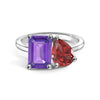 Toi et Moi Personalized Amethyst Birthstone Anniversary Ring